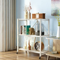 EKKIO Foldable Storage Shelf 3 Tier (White) Kings Warehouse 