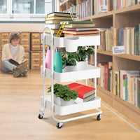 EKKIO Kitchen Trolley Cart 3 Tier (White) Home & Garden Kings Warehouse 