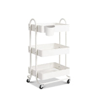 EKKIO Kitchen Trolley Cart 3 Tier (White)