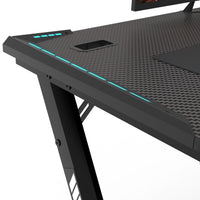 EKKIO RGB Gaming Desk Y Shape Black 120cm Furniture Kings Warehouse 