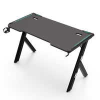 EKKIO RGB Gaming Desk Y Shape Black 120cm Furniture Kings Warehouse 