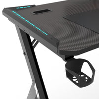 EKKIO RGB Gaming Desk Y Shape Black 120cm Furniture Kings Warehouse 