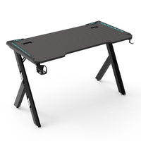 EKKIO RGB Gaming Desk Y Shape Black 120cm Furniture Kings Warehouse 