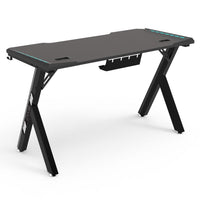 EKKIO RGB Gaming Desk Y Shape Black 120cm Furniture Kings Warehouse 