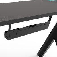 EKKIO RGB Gaming Desk Y Shape Black 120cm Furniture Kings Warehouse 