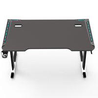 EKKIO RGB Gaming Desk Z Shape Black 100cm Furniture Kings Warehouse 