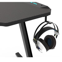 EKKIO RGB Gaming Desk Z Shape Black 100cm Furniture Kings Warehouse 