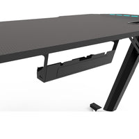 EKKIO RGB Gaming Desk Z Shape Black 100cm Furniture Kings Warehouse 