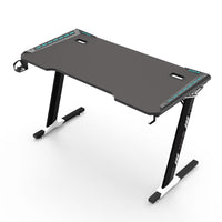 EKKIO RGB Gaming Desk Z Shape Black 100cm Furniture Kings Warehouse 