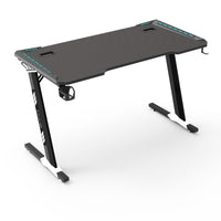 EKKIO RGB Gaming Desk Z Shape Black 100cm Furniture Kings Warehouse 