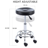 EKKIO Round Salon Stool with Adjustable Height (Black) EK-SS-100-YB Kings Warehouse 