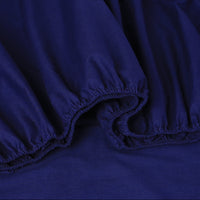 Elan Linen 100% Egyptian Cotton Vintage Washed 500TC Navy Blue Single Bed Sheets Set Home & Garden Kings Warehouse 