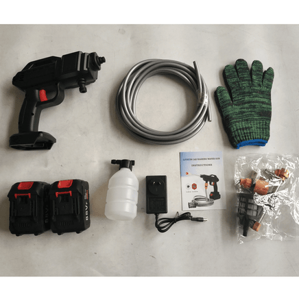 Electric Car Pressure Washer Cordless Spray Gun W/ 2 Battery Water Cleaner Tool Auto Accessories Kings Warehouse 