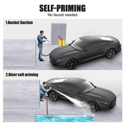 Electric Car Pressure Washer Cordless Spray Gun W/ 2 Battery Water Cleaner Tool Auto Accessories Kings Warehouse 