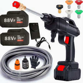 Electric Car Pressure Washer Cordless Spray Gun W/ 2 Battery Water Cleaner Tool Auto Accessories Kings Warehouse 