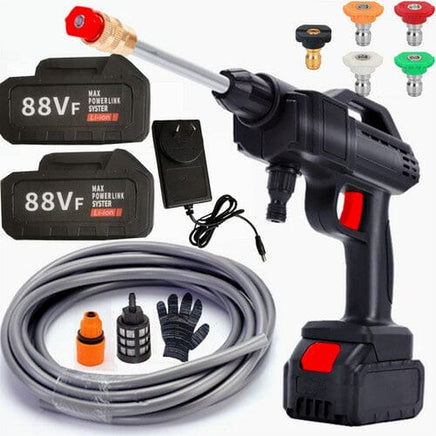 Electric Car Pressure Washer Cordless Spray Gun W/ 2 Battery Water Cleaner Tool Auto Accessories Kings Warehouse 