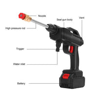 Electric Car Pressure Washer Cordless Spray Gun W/ 2 Battery Water Cleaner Tool Auto Accessories Kings Warehouse 