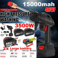 Electric Car Pressure Washer Cordless Spray Gun W/ 2 Battery Water Cleaner Tool Tools Kings Warehouse 