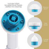 Electric Cordless Spin Scrubber Super Power Scrubber Turbo Scrub Clean Brush Kings Warehouse 