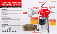Electric Drain Cleaner Sewage Machine 400RPM Sewer Plumbing Snake Pipe 10M Colis Tools Kings Warehouse 