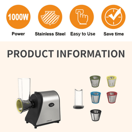 Electric Grater Vegetable Food Rotary Drum Grater Chopper Slicer Furniture Kings Warehouse 