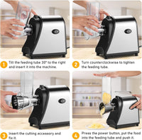 Electric Grater Vegetable Food Rotary Drum Grater Chopper Slicer Furniture Kings Warehouse 