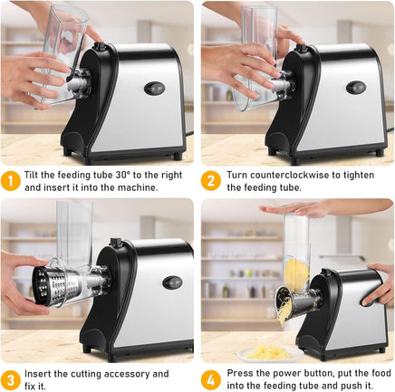 Electric Grater Vegetable Food Rotary Drum Grater Chopper Slicer Furniture Kings Warehouse 