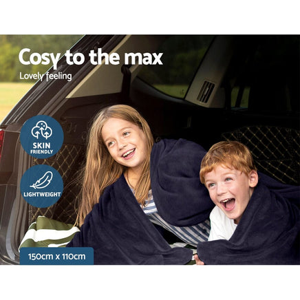 Electric Heated Blanket Car Truck Throw Rug Travel Camping 12V DC Aut Kings Warehouse 