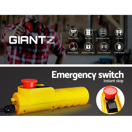 Electric Hoist Winch 500/1000KG Cable 20M Rope Tool Remote Chain Lifting Tools Kings Warehouse 