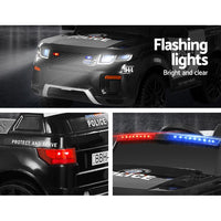 Electric Ride On Car Rigo Kids Patrol Police Ride On Cars Horn Music Remote Black Baby & Kids Kings Warehouse 