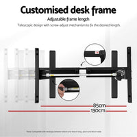 Electric Standing Desk Frame Only Height Adjustable 70KG Load Black Furniture Kings Warehouse 