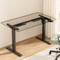 Electric Standing Desk Frame Only Height Adjustable 70KG Load Black Furniture Kings Warehouse 