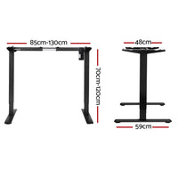 Electric Standing Desk Frame Only Height Adjustable 70KG Load Black Furniture Kings Warehouse 