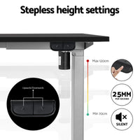 Electric Standing Desk Frame Only Height Adjustable 70KG Load Grey Furniture Kings Warehouse 