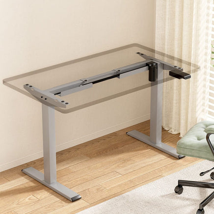 Electric Standing Desk Frame Only Height Adjustable 70KG Load Grey Furniture Kings Warehouse 