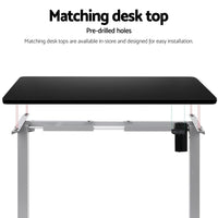 Electric Standing Desk Frame Only Height Adjustable 70KG Load Grey Furniture Kings Warehouse 