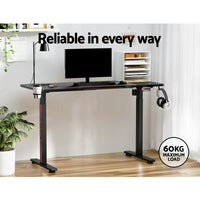 Electric Standing Desk Gaming Desks Sit Stand Table RGB Light Home Office Kings Warehouse 