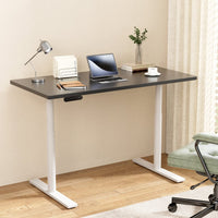 Electric Standing Desk Sit Stand Desks Motorised Dual Motor 120CM Black Furniture Kings Warehouse 
