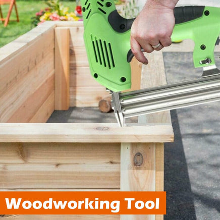 Electric Staple Gun Straight Nail Nailer Framing Heavy Duty Woodworking Stapler Kings Warehouse 