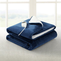 Electric Throw Rug Heated Blanket Washable Snuggle Flannel Winter Green Kings Warehouse 