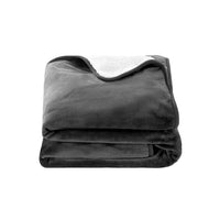 Electric Throw Rug Heated Blanket Washable Snuggle Flannel Winter Grey Kings Warehouse 