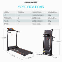 Electric Treadmill Exercise Fitness Equipment Home Gym Machine TRX1 Kings Warehouse 