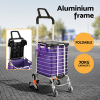 Emajin Shopping Cart Trolley 35L Foldable Climbing Wheels Furniture Kings Warehouse 