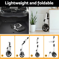 Emajin Shopping Trolley Cart Foldable 45KG Black Furniture Kings Warehouse 
