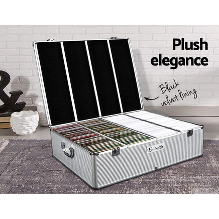Embellir CD Case DVD Cases Storage Box 1000 Discs Aluminium Case DVD Folders Gift & Novelty Kings Warehouse 