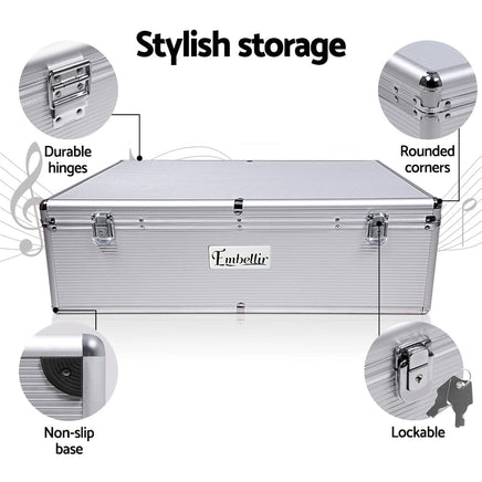 Embellir CD Case DVD Cases Storage Box 1000 Discs Aluminium Case DVD Folders Gift & Novelty Kings Warehouse 