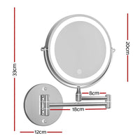 Embellir Extendable Makeup Mirror 10X Magnifying Double-Sided Bathroom Silver Health & Beauty Kings Warehouse 