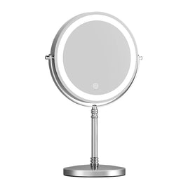 Embellir Makeup Mirror 20x20cm 10X Magnifying with LED Light Rotation Tabletop Health & Beauty Kings Warehouse 