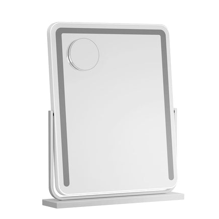 Embellir Makeup Mirror 40x50cm Hollywood Vanity with LED Light Strip Rotation Health & Beauty Kings Warehouse 