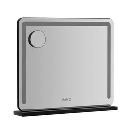 Embellir Makeup Mirror 60x50cm Hollywood Vanity with LED Light Tabletop Black Health & Beauty Kings Warehouse 